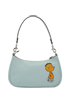 X Peanuts Teri Shoulder Bag, &pound;175, Handbags, Blue, Leather, Back view